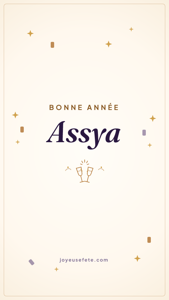 Image « Bonne année Assya » au format story