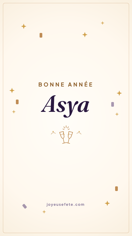 Image « Bonne année Asya » au format story