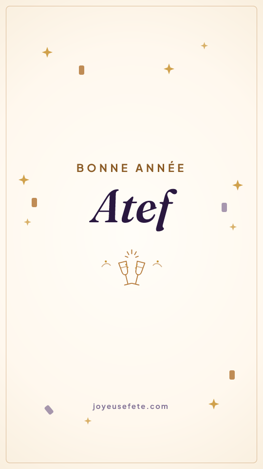 Image « Bonne année Atef » au format story