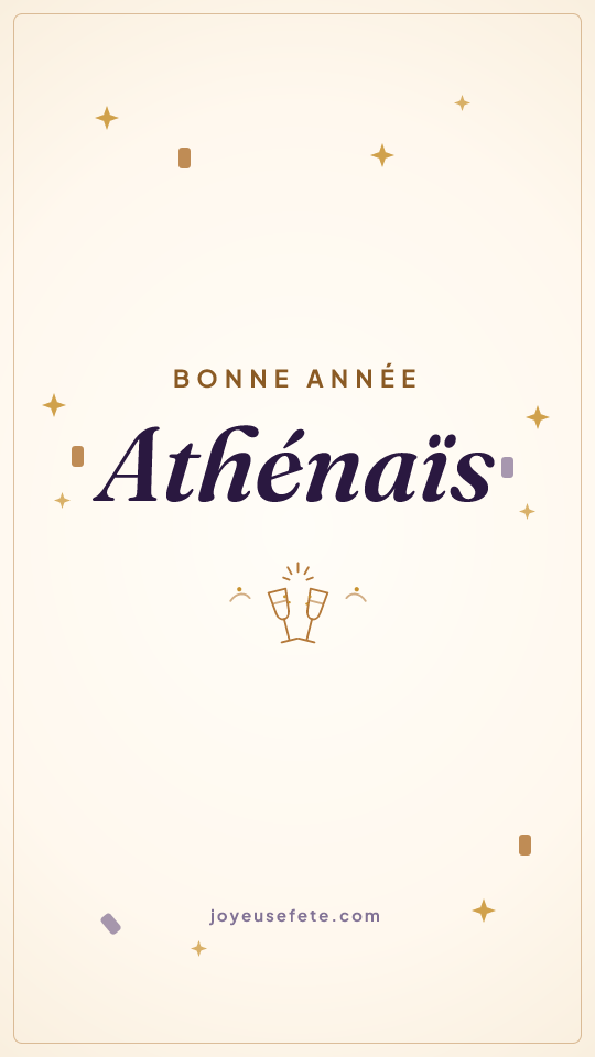 Image « Bonne année Athénaïs » au format story