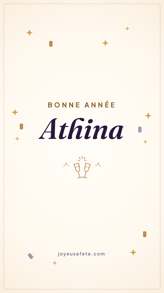Image « Bonne année Athina » au format story