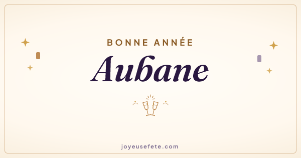 Image « Bonne année Aubane » au format large