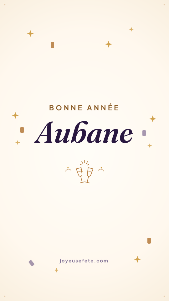 Image « Bonne année Aubane » au format story