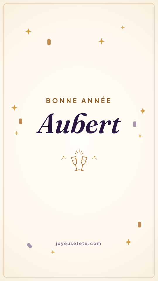 Image « Bonne année Aubert » au format story