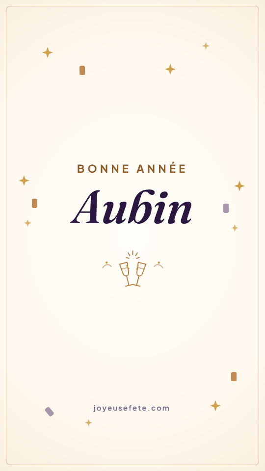 Image « Bonne année Aubin » au format story