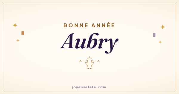 Image « Bonne année Aubry » au format large