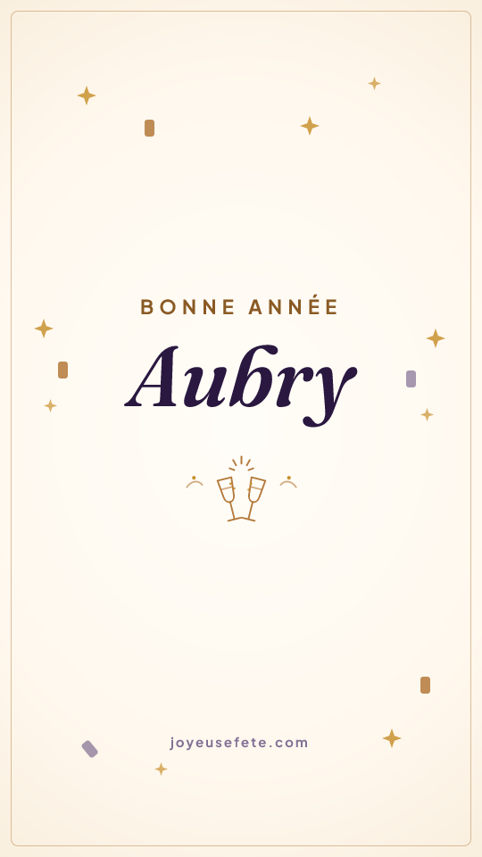 Image « Bonne année Aubry » au format story