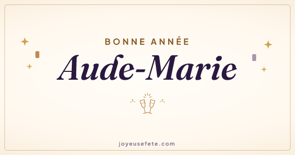Image « Bonne année Aude-Marie » au format large