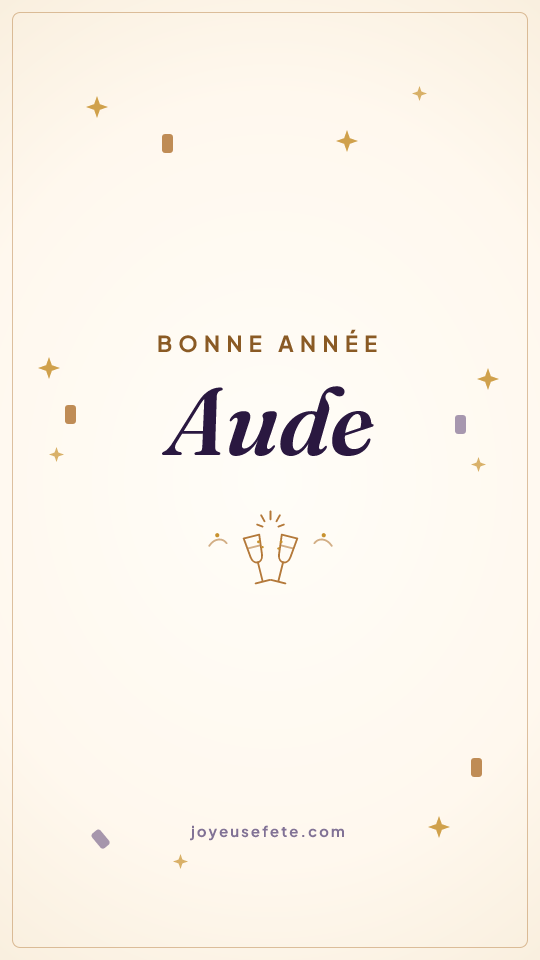 Image « Bonne année Aude » au format story