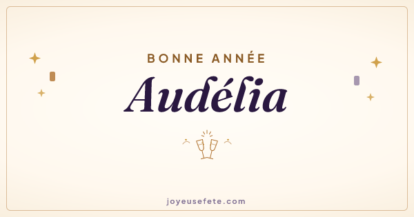 Image « Bonne année Audélia » au format large
