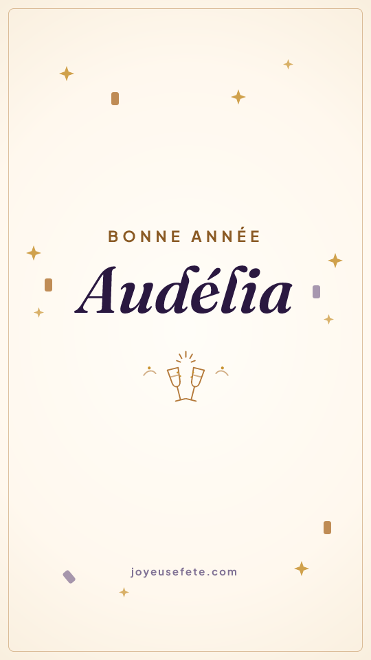 Image « Bonne année Audélia » au format story