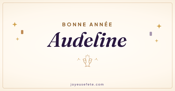 Image « Bonne année Audeline » au format large