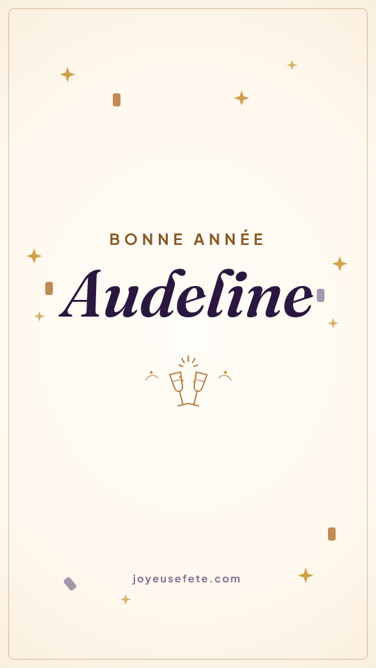 Image « Bonne année Audeline » au format story