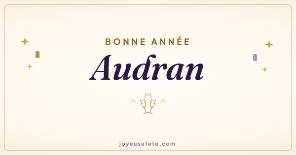 Image « Bonne année Audran » au format large