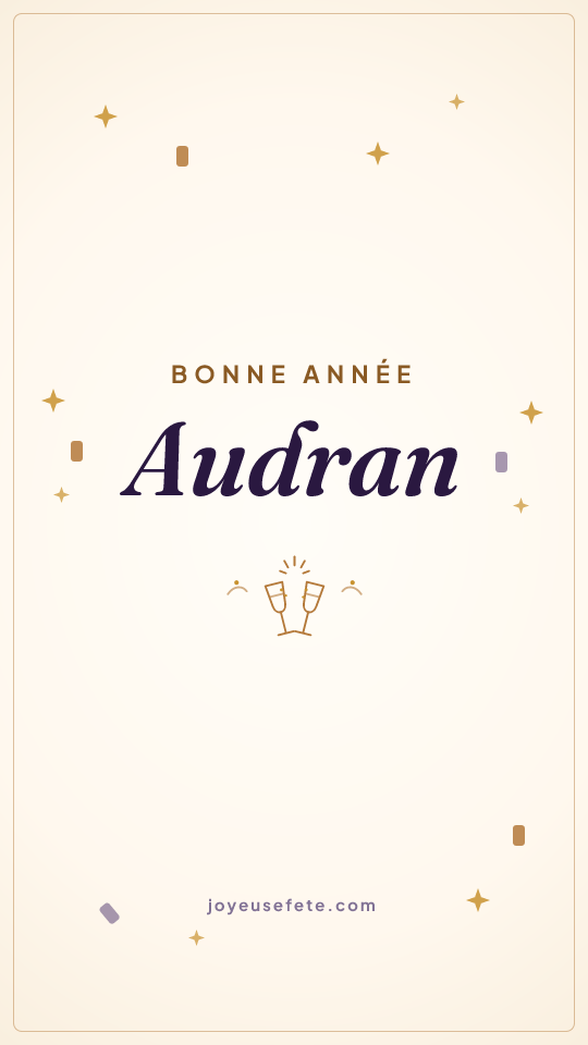 Image « Bonne année Audran » au format story