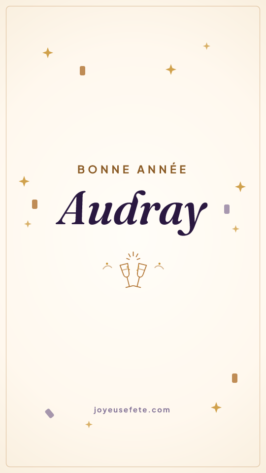 Image « Bonne année Audray » au format story
