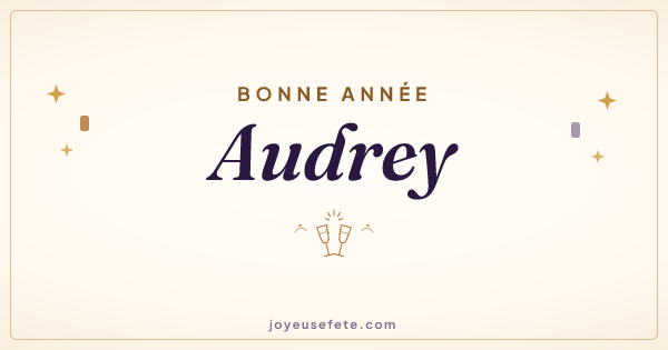 Image « Bonne année Audrey » au format large
