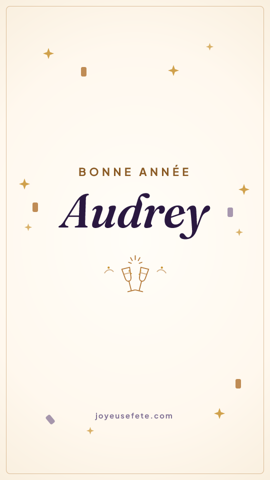 Image « Bonne année Audrey » au format story
