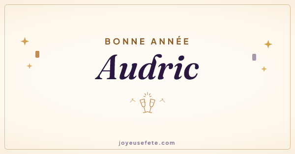 Image « Bonne année Audric » au format large