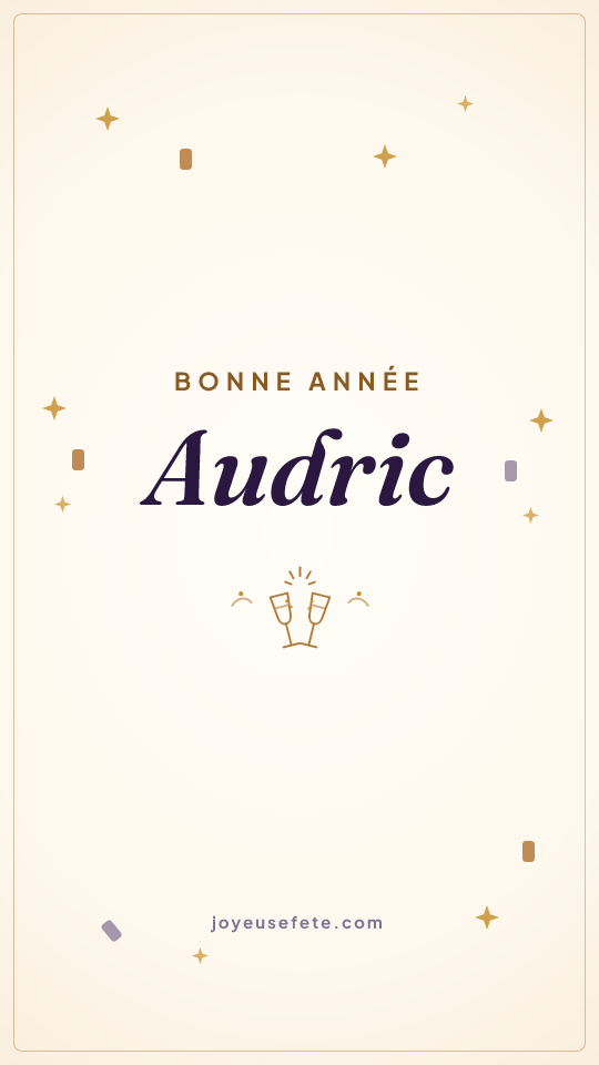 Image « Bonne année Audric » au format story