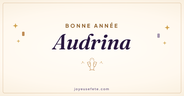 Image « Bonne année Audrina » au format large