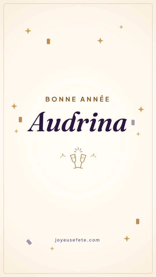 Image « Bonne année Audrina » au format story
