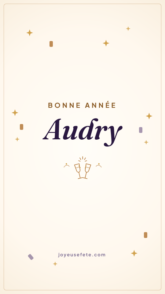 Image « Bonne année Audry » au format story