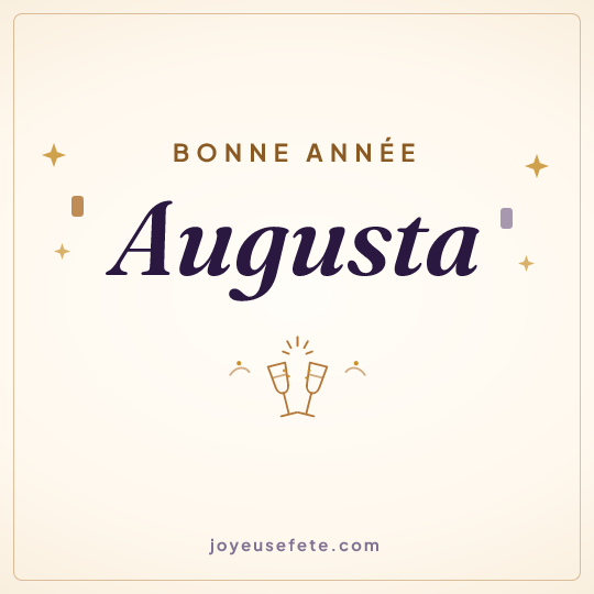 Image carrée « Bonne année Augusta » pour WhatsApp