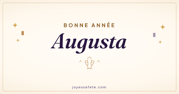 Image « Bonne année Augusta » au format large