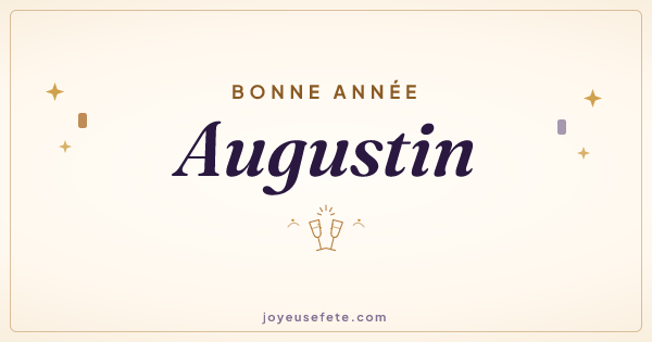 Image « Bonne année Augustin » au format large