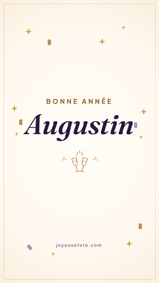 Image « Bonne année Augustin » au format story