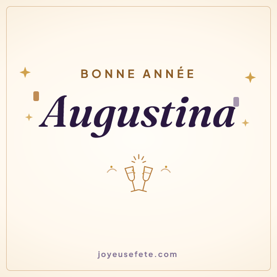 Image carrée « Bonne année Augustina » pour WhatsApp
