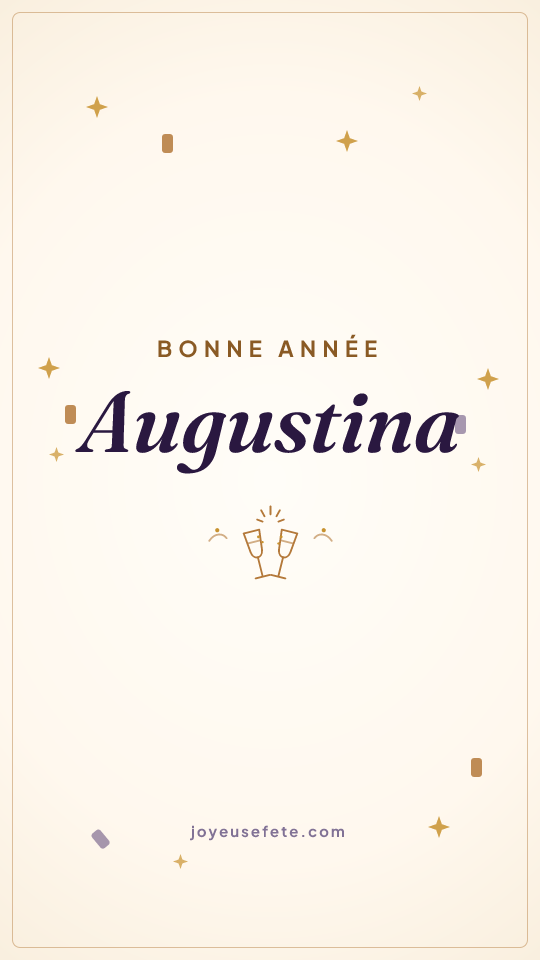 Image « Bonne année Augustina » au format story