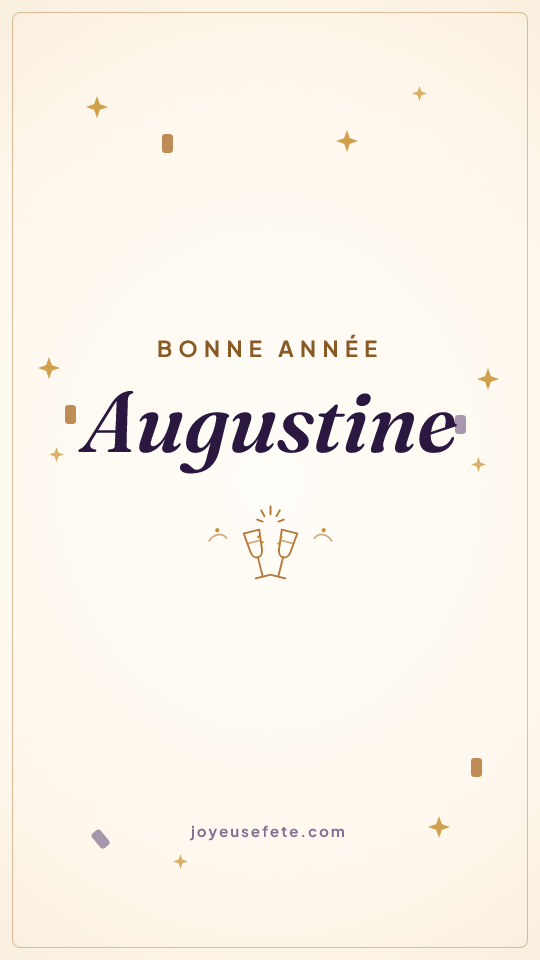 Image « Bonne année Augustine » au format story