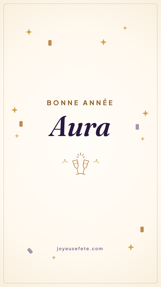 Image « Bonne année Aura » au format story