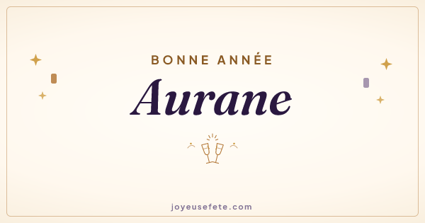 Image « Bonne année Aurane » au format large