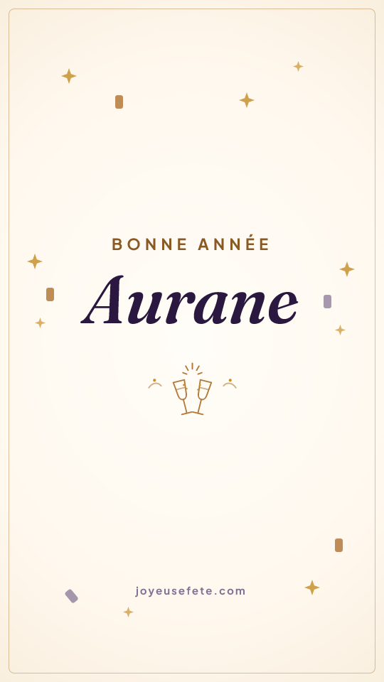 Image « Bonne année Aurane » au format story