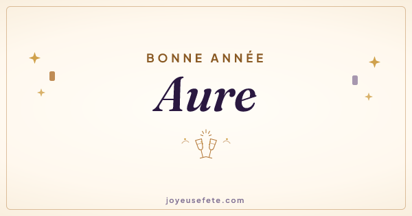 Image « Bonne année Aure » au format large