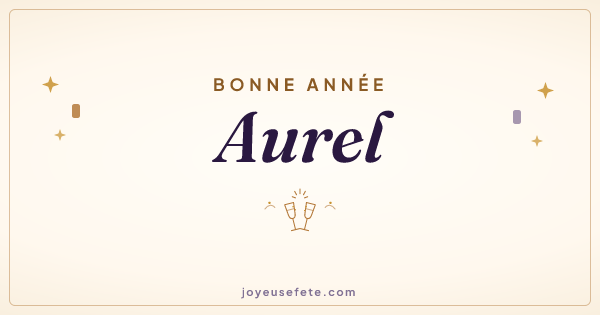 Image « Bonne année Aurel » au format large