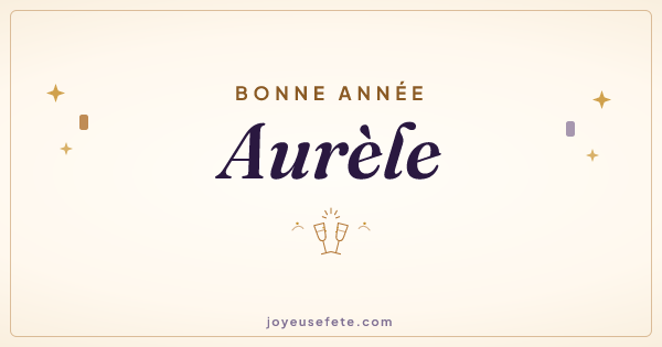 Image « Bonne année Aurèle » au format large