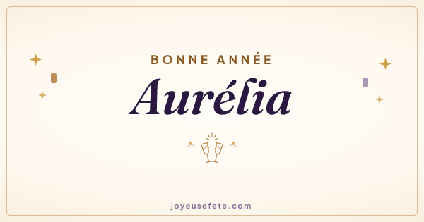 Image « Bonne année Aurélia » au format large