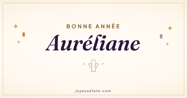 Image « Bonne année Auréliane » au format large