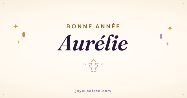 Image « Bonne année Aurélie » au format large