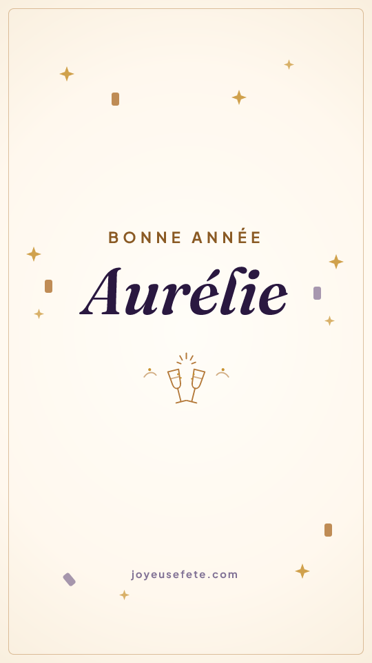 Image « Bonne année Aurélie » au format story