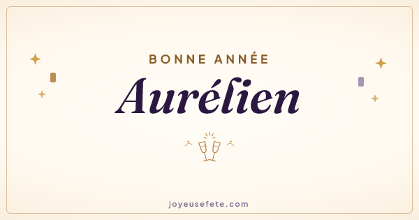 Image « Bonne année Aurélien » au format large