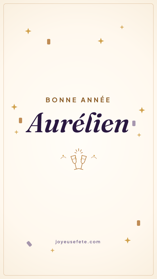 Image « Bonne année Aurélien » au format story