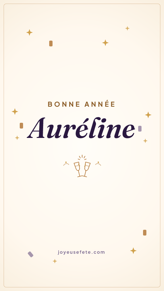 Image « Bonne année Auréline » au format story