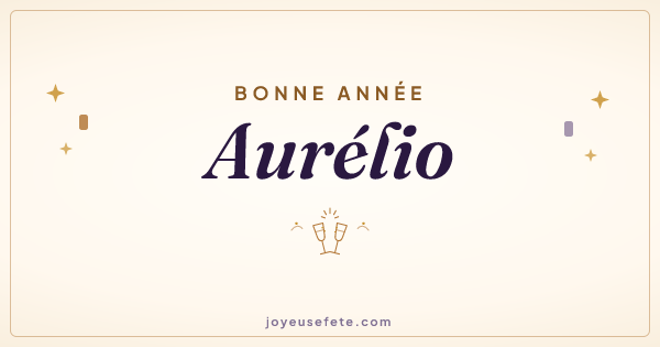 Image « Bonne année Aurélio » au format large