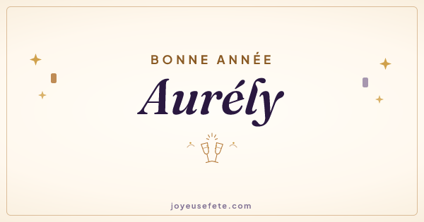 Image « Bonne année Aurély » au format large