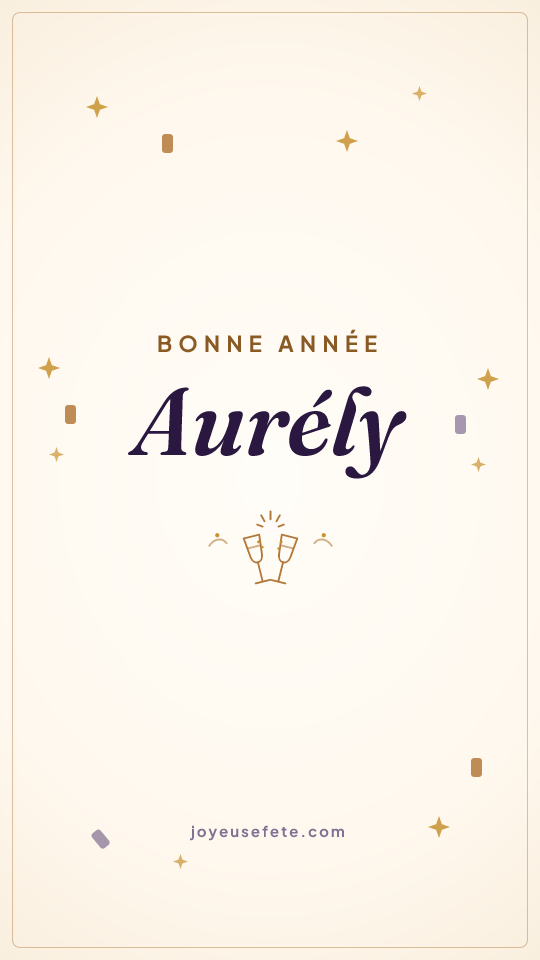 Image « Bonne année Aurély » au format story